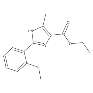 ethyl 2-(2-methoxyphenyl)-5-methyl-1H-imidazole-4-carboxylate结构式