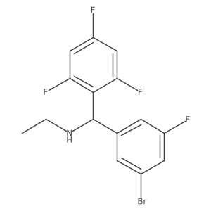 N-[(3-bromo-5-fluorophenyl)-(2,4,6-trifluorophenyl)methyl]ethanamine结构式