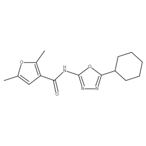 N-(5-cyclohexyl-1,3,4-oxadiazol-2-yl)-2,5-dimethylfuran-3-carboxamide Structure