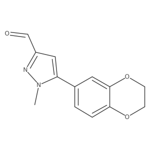 5-(2,3-Dihydro-1,4-benzodioxin-6-yl)-1-methylpyrazole-3-carbaldehyde Structure