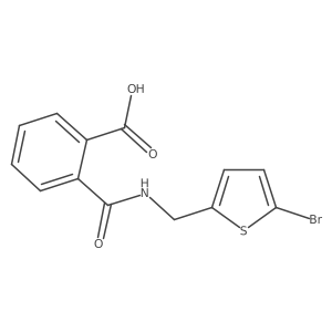 2-[[[(5-Bromo-2-thienyl)methyl]amino]carbonyl]benzoic acid结构式