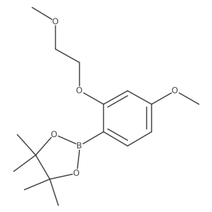 2-[4-Methoxy-2-(2-methoxyethoxy)phenyl]-4,4,5,5-tetramethyl-1,3,2-dioxaborolane结构式