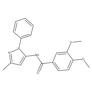 3,4-dimethoxy-N-(3-methyl-1-phenyl-1H-pyrazol-5-yl)benzamide结构式