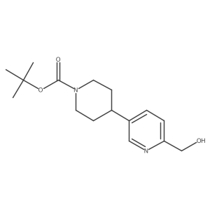 Tert-butyl 4-[2-(hydroxymethyl)pyridin-5-yl]piperidine-1-carboxylate结构式