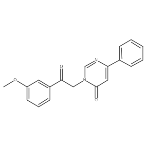 3-(2-(3-methoxyphenyl)-2-oxoethyl)-6-phenylpyrimidin-4(3H)-one Structure