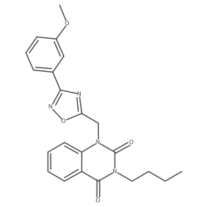 3-Butyl-1-{[3-(3-methoxyphenyl)-1,2,4-oxadiazol-5-yl]methyl}-1,2,3,4-tetrahydroquinazoline-2,4-dione Structure