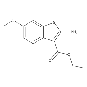 Ethyl 2-amino-6-methoxybenzo[b]thiophene-3-carboxylate结构式