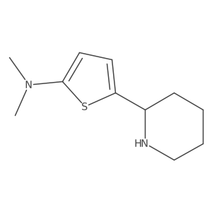 N,N-Dimethyl-5-(2S)-2-piperidinyl-2-thiophenamine结构式