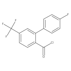 2-(4-Fluorophenyl)-4-(trifluoromethyl)benzoyl chloride Structure
