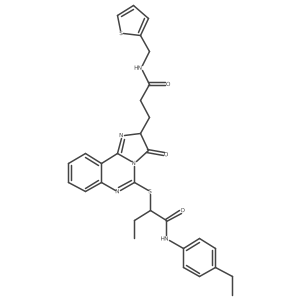 N-(4-ethylphenyl)-2-{[3-oxo-2-(2-{[(thiophen-2-yl)methyl]carbamoyl}ethyl)-2H,3H-imidazo[1,2-c]quinazolin-5-yl]sulfanyl}butanamide Structure