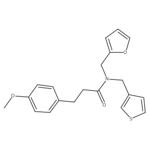 N-(furan-2-ylmethyl)-3-(4-methoxyphenyl)-N-(thiophen-3-ylmethyl)propanamide Structure