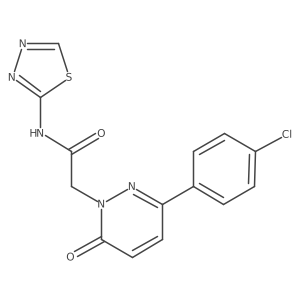 2-[3-(4-chlorophenyl)-6-oxopyridazin-1(6H)-yl]-N-[(2E)-1,3,4-thiadiazol-2(3H)-ylidene]acetamide结构式