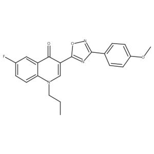 6-fluoro-3-(3-(4-methoxyphenyl)-1,2,4-oxadiazol-5-yl)-1-propylquinolin-4(1H)-one Structure