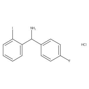 (4-Fluorophenyl)(2-iodophenyl)methanamine hydrochloride Structure