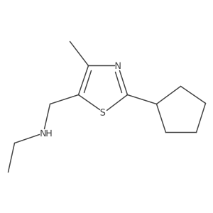 N-((2-cyclopentyl-4-methylthiazol-5-yl)methyl)ethanamine结构式