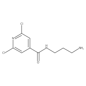 N-(3-Aminopropyl)-2,6-dichloro-4-pyridinecarboxamide结构式
