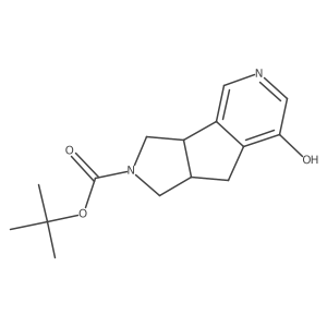 Pyrrolo[3a(2),4a(2):4,5]cyclopenta[1,2-c]pyridine-2(1H)-carboxylic acid, 3,3a,8,8a-tetrahydro-7-hydroxy-, 1,1-dimethylethyl ester, (3aR,8aR)-rel-结构式