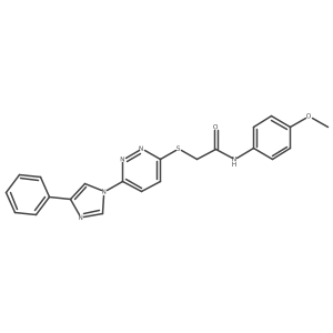 N-(4-methoxyphenyl)-2-((6-(4-phenyl-1H-imidazol-1-yl)pyridazin-3-yl)thio)acetamide结构式