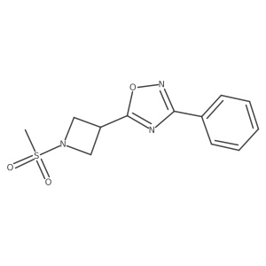 5-(1-(Methylsulfonyl)azetidin-3-yl)-3-phenyl-1,2,4-oxadiazole结构式