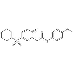 N-(4-methoxyphenyl)-2-[2-oxo-5-(piperidin-1-ylsulfonyl)pyridin-1(2H)-yl]acetamide结构式