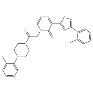 1-(2-(4-(2-fluorophenyl)piperazin-1-yl)-2-oxoethyl)-3-(3-(o-tolyl)-1,2,4-oxadiazol-5-yl)pyridin-2(1H)-one结构式