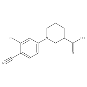 1-(3-Chloro-4-cyanophenyl)piperidine-3-carboxylic acid Structure