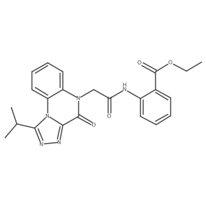 ethyl 2-(2-(1-isopropyl-4-oxo-[1,2,4]triazolo[4,3-a]quinoxalin-5(4H)-yl)acetamido)benzoate结构式
