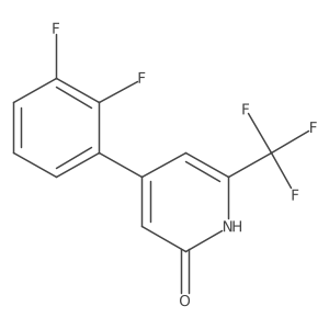 2(1H)-Pyridinone, 4-(2,3-difluorophenyl)-6-(trifluoromethyl)- Structure