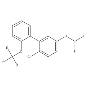 2-Chloro-5-(difluoromethoxy)-2'-(trifluoromethoxy)-1,1'-biphenyl Structure