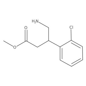 Methyl 4-amino-3-(2-chlorophenyl)butanoate结构式