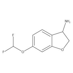 6-(Difluoromethoxy)-2,3-dihydro-1-benzofuran-3-amine结构式