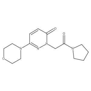 6-(morpholin-4-yl)-2-[2-oxo-2-(pyrrolidin-1-yl)ethyl]pyridazin-3(2H)-one结构式