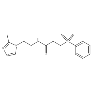 N-(2-(2-methyl-1H-imidazol-1-yl)ethyl)-3-(phenylsulfonyl)propanamide Structure