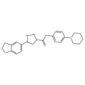 5-(2H-1,3-benzodioxol-5-yl)-N-[4-(morpholin-4-yl)phenyl]-1H-pyrazole-3-carboxamide Structure