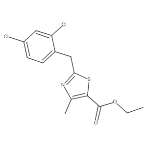 Ethyl 2-(2,4-dichlorobenzyl)-4-methylthiazole-5-carboxylate结构式