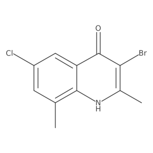 3-Bromo-6-chloro-2,8-dimethyl-4-hydroxyquinoline Structure