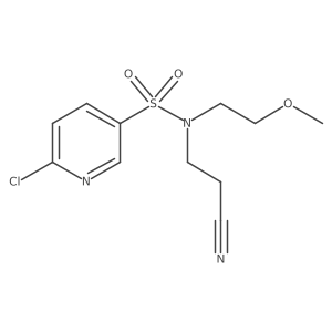 6-chloro-N-(2-cyanoethyl)-N-(2-methoxyethyl)pyridine-3-sulfonamide结构式