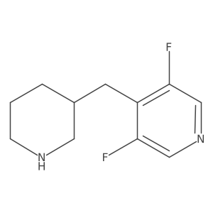 3,5-Difluoro-4-[(piperidin-3-yl)methyl]pyridine Structure
