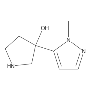 3-(2-Methylpyrazol-3-yl)pyrrolidin-3-ol Structure