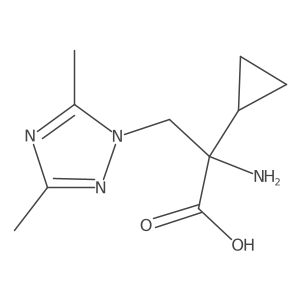 2-amino-2-cyclopropyl-3-(dimethyl-1H-1,2,4-triazol-1-yl)propanoic acid结构式