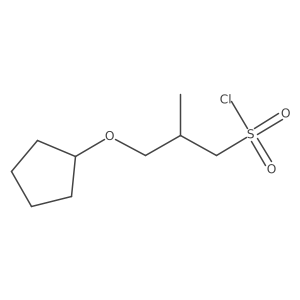 3-(Cyclopentyloxy)-2-methylpropane-1-sulfonyl chloride Structure