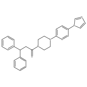 1-(4-(6-(1H-imidazol-1-yl)pyridazin-3-yl)piperazin-1-yl)-3,3-diphenylpropan-1-one Structure
