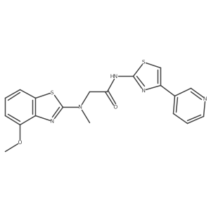 2-((4-methoxybenzo[d]thiazol-2-yl)(methyl)amino)-N-(4-(pyridin-3-yl)thiazol-2-yl)acetamide结构式