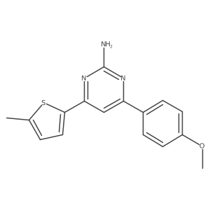 4-(4-Methoxyphenyl)-6-(5-methylthiophen-2-yl)pyrimidin-2-amine Structure