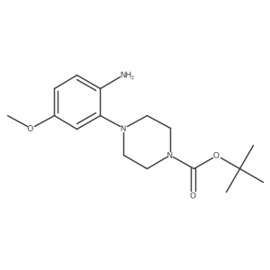Tert-butyl 4-(2-amino-5-methoxyphenyl)piperazine-1-carboxylate结构式