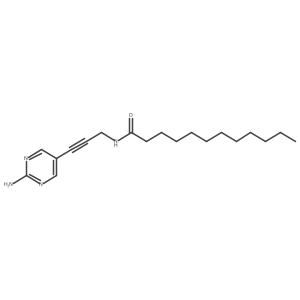 N-(3-(2-Aminopyrimidin-5-yl)prop-2-yn-1-yl)dodecanamide Structure