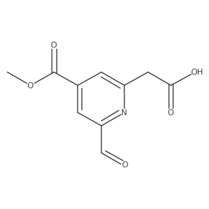 [6-Formyl-4-(methoxycarbonyl)pyridin-2-YL]acetic acid结构式