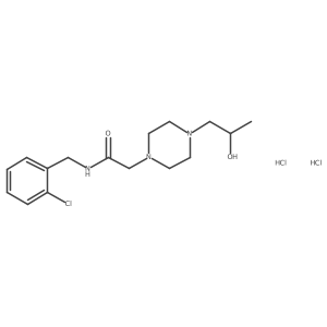 N-(2-chlorobenzyl)-2-(4-(2-hydroxypropyl)piperazin-1-yl)acetamide dihydrochloride Structure