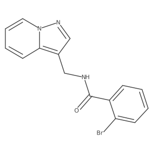 2-bromo-N-(pyrazolo[1,5-a]pyridin-3-ylmethyl)benzamide结构式