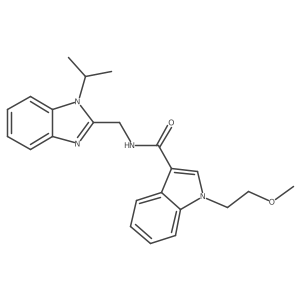 N-[(1-isopropyl-1H-1,3-benzimidazol-2-yl)methyl]-1-(2-methoxyethyl)-1H-indole-3-carboxamide Structure